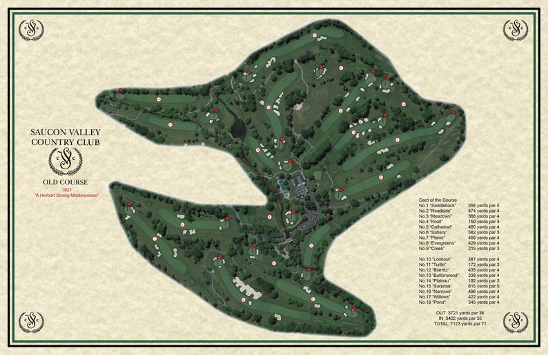 Saucon Valley CC the Old Course Etsy