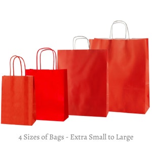 Plain red gift bags discount