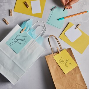 Brown paper twisted handle bags are perfect for any occasion! These are great for party bags, wedding favours, retail merchandise bags, and more. These paper party bags come in a variety of 6 sizes from Extra Small to XXL to carry all your gifts.