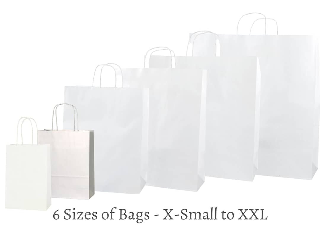 White Small Birthday Party Paper Kraft Shopping Candy Gift Bag Blue Custom Paper Kraft Handle Bag Clothes Packaging With Logo