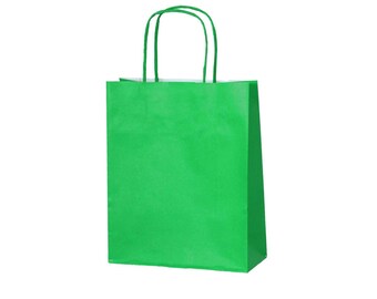 green paper gift bolsas