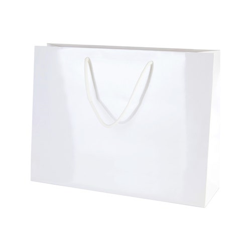 10 White Gloss Laminated Boutique Gift Bags 350x240x100mm - Etsy UK
