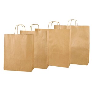 Brown Kraft Paper Gift Bags with Twisted Handles, Recyclable Shopping, Retail & Party Bags, 6 Sizes zdjęcie 10