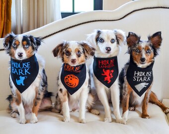 house stark dog bandana