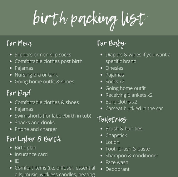 Ultimate Hospital Bag Checklist for Mom, Dad, and Baby: What You Really  Need (2023) - Coping with Lindsey