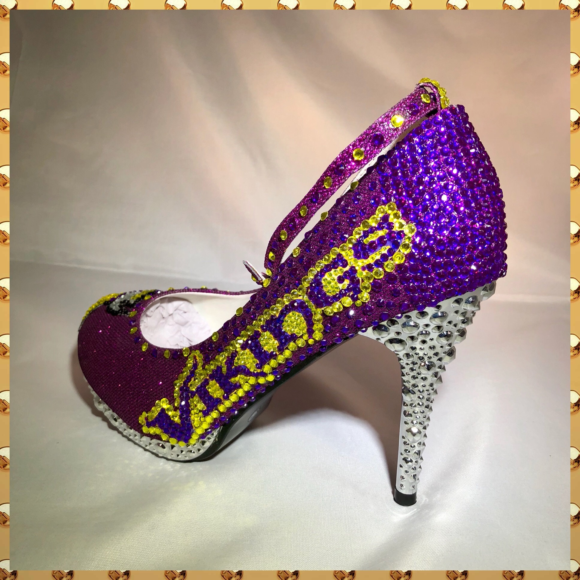 Handmade Custom MN Vikings Wedding Shoes Vikings rhinestone | Etsy