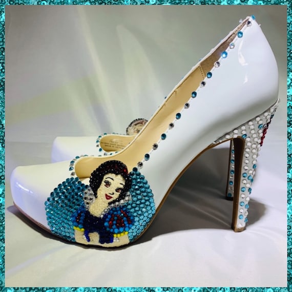 Custom Snow White Shoes, Custom Custom Snow White Shoes, Custom