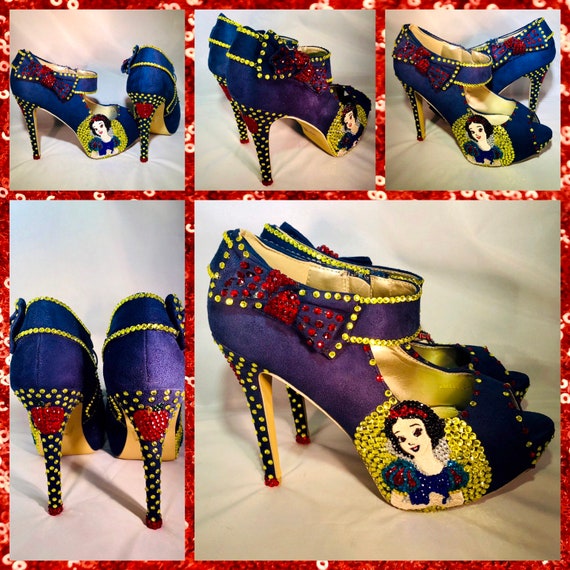 blue rhinestone heels
