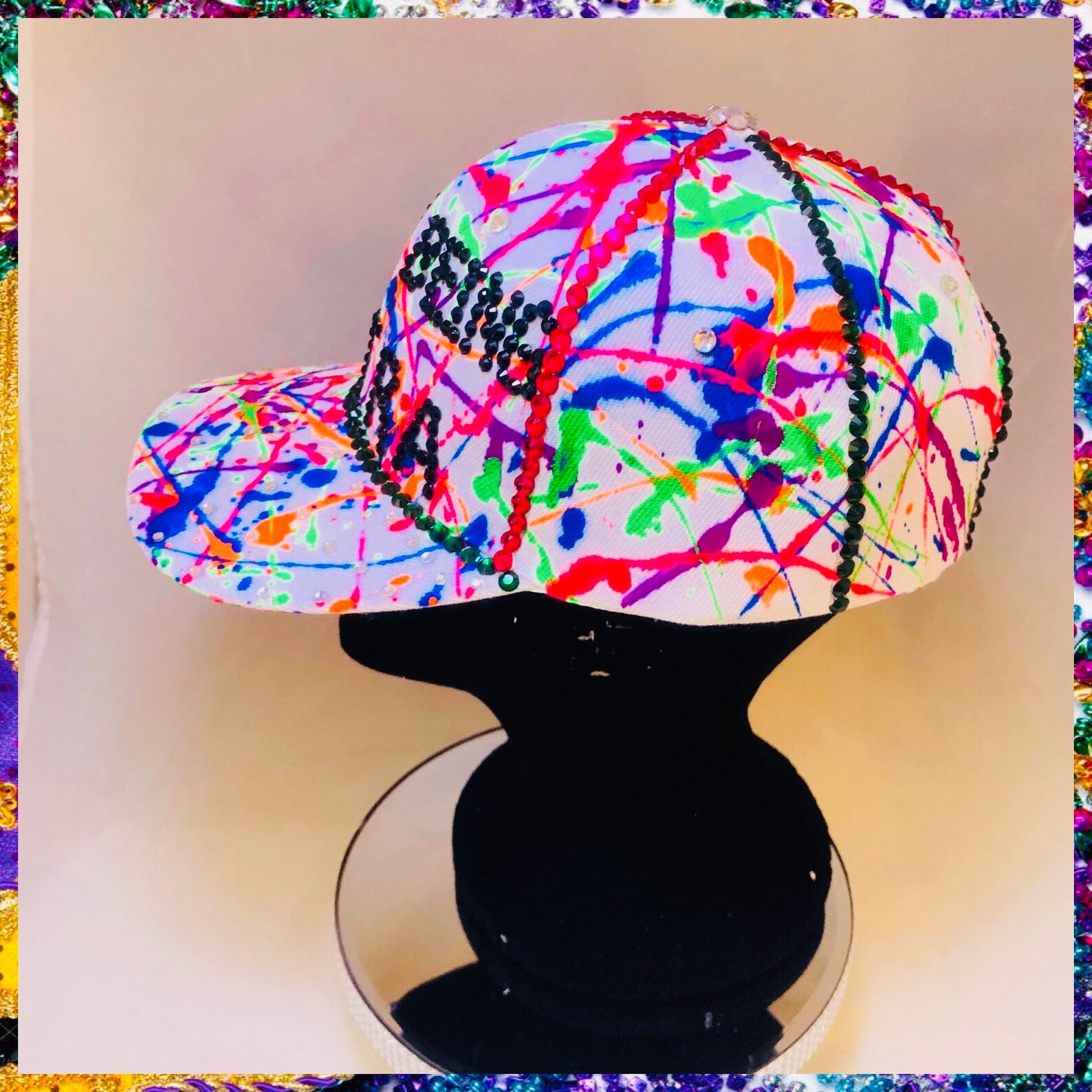 Handmade/Paint splatter hat/Baseball hat/Tiedye Etsy