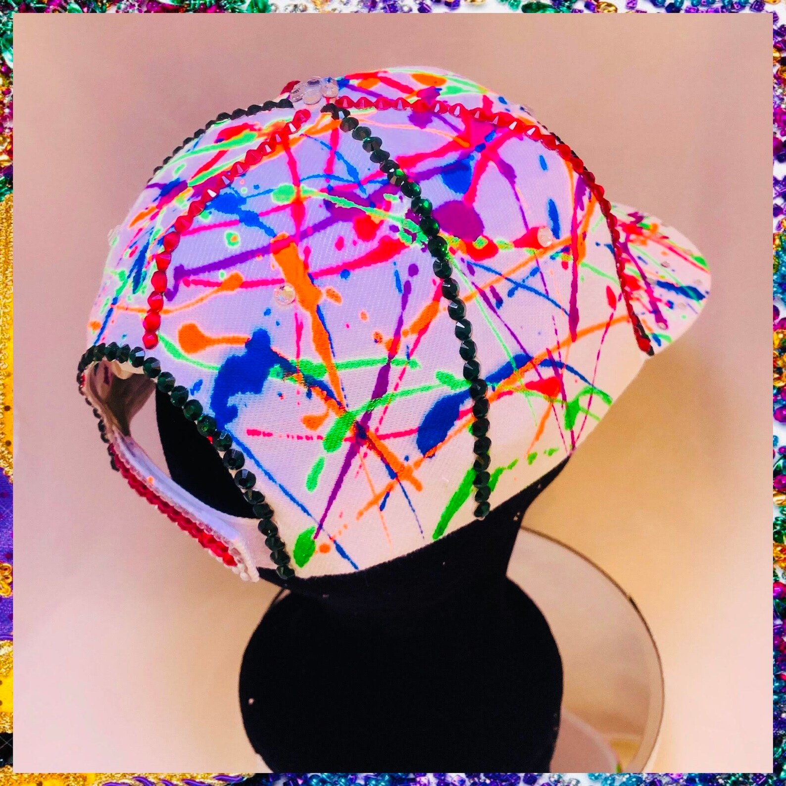 Handmade/Paint splatter hat/Baseball hat/Tiedye Etsy