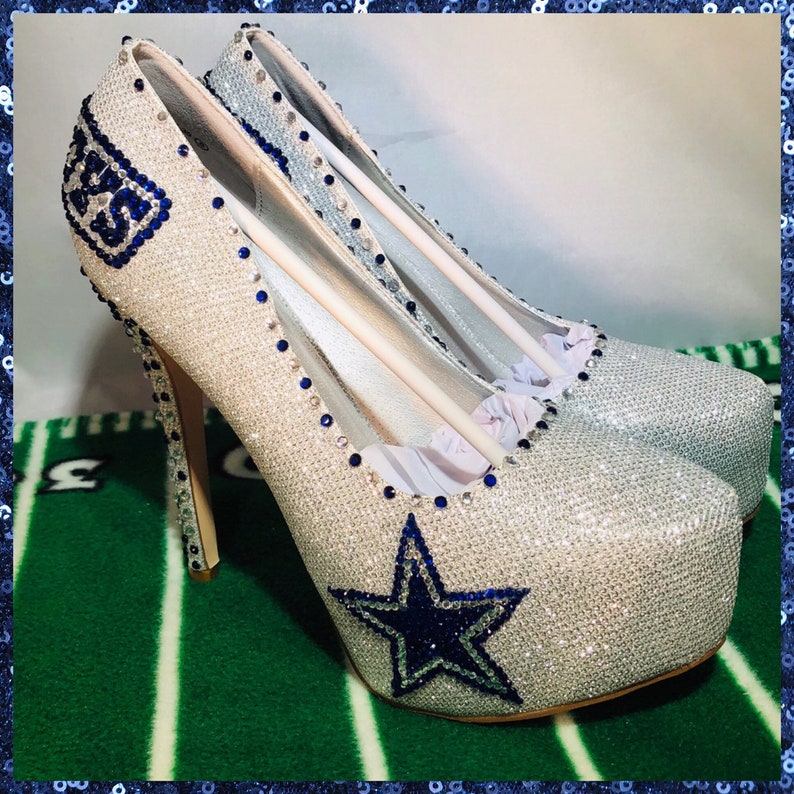 Handmade Custom Dallas Cowboys Heels Cowboy heels Dallas Handmade Custom Dallas Cowboys Heels Cowboy heels Dallas