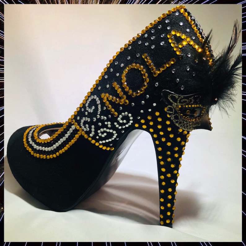 Custom Handmade heels/New Orleans Saints heels/Platform pumps/ Etsy
