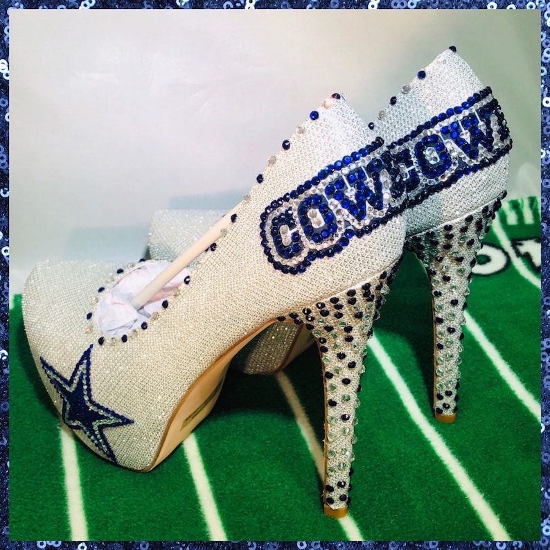 Handmade Custom Dallas Cowboys Heels Cowboy heels Dallas Etsy