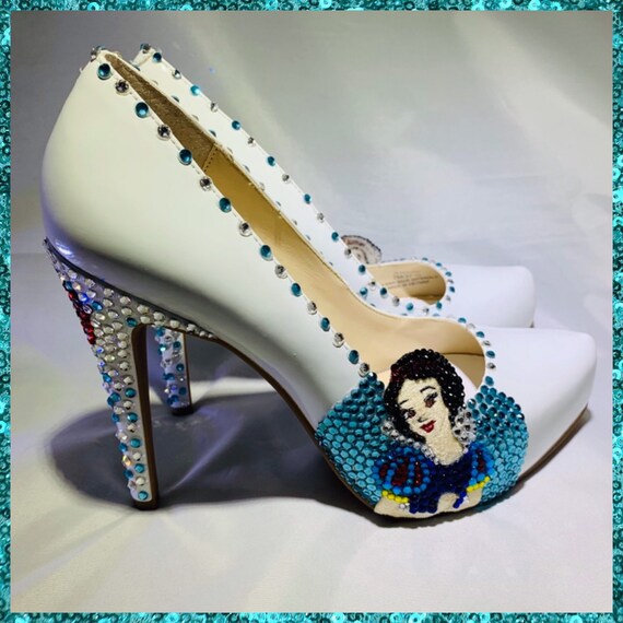 Custom Snow White Shoes, Custom Custom Snow White Shoes, Custom