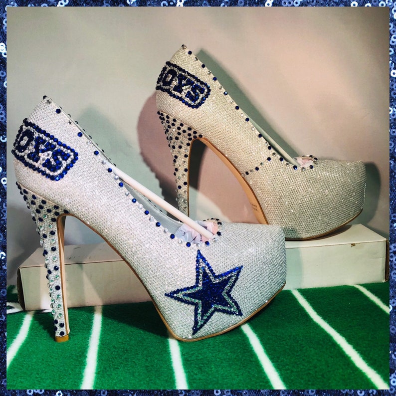 Handmade Custom Dallas Cowboys Heels Cowboy heels Dallas Handmade Custom Dallas Cowboys Heels Cowboy heels Dallas