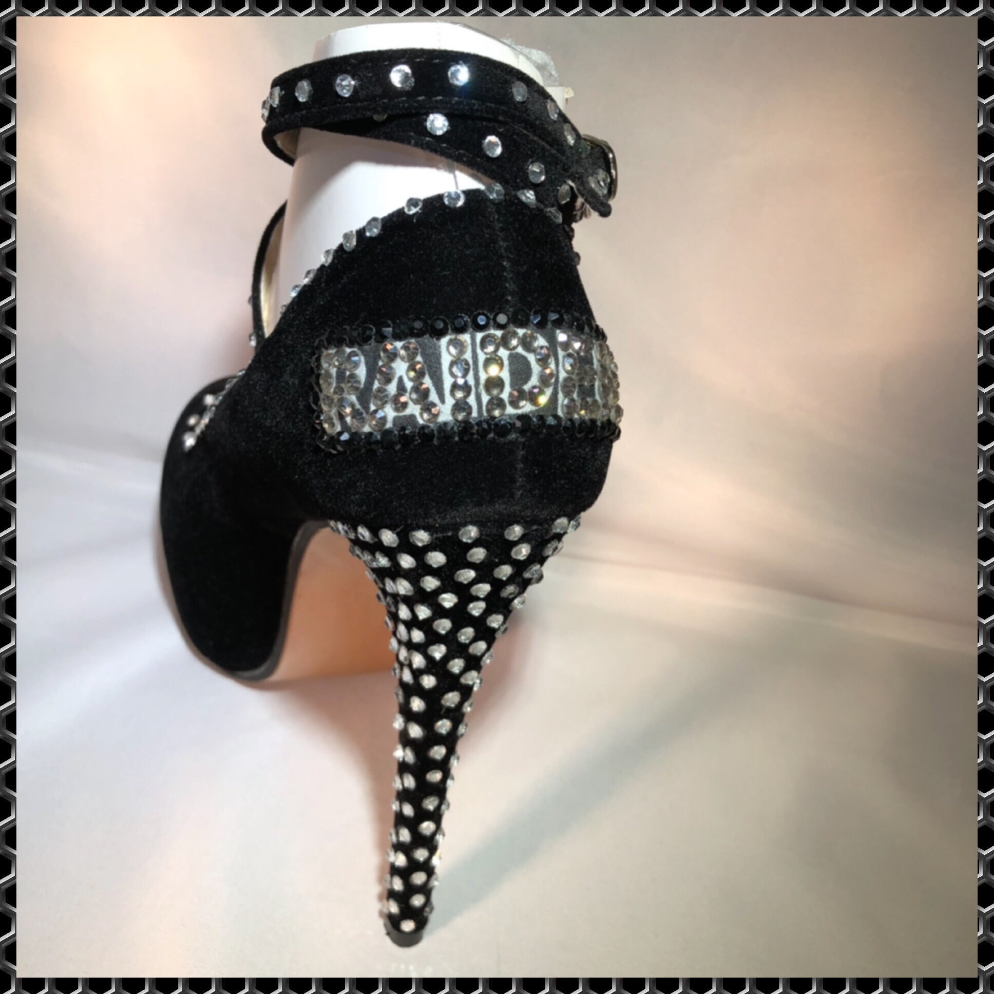 Handmade Raiders Heels Oakland Raiders Custom heels Raiders | Etsy