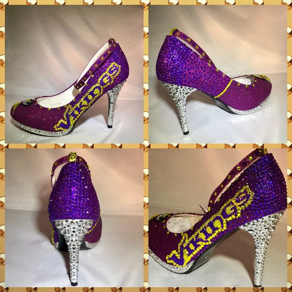 Handmade Custom MN Vikings Wedding Shoes Vikings rhinestone | Etsy