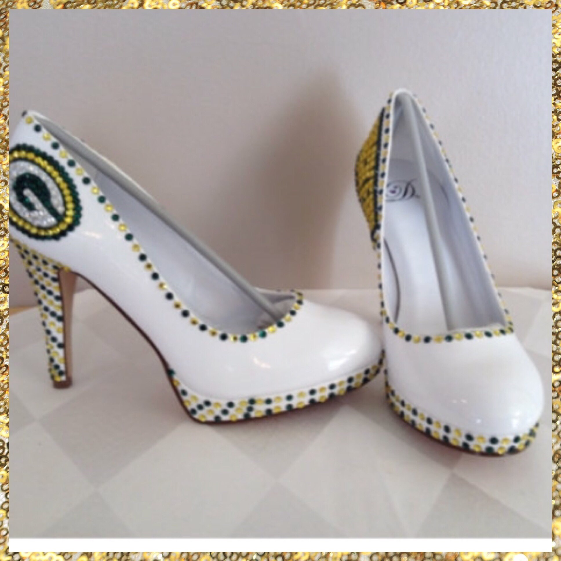 Handmade Packers Heels Green Bay Packers Custom heelsPackers Etsy