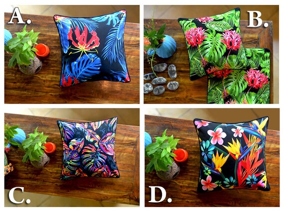 Tropical Decorative Pillows Gift Bali Tropical Cushion Etsy