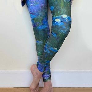 Leggings Fine Art Monet Water Lilies image 1