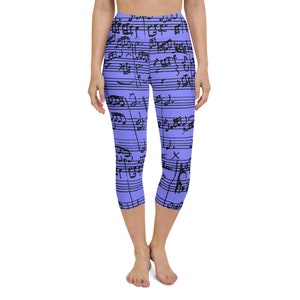 Capri Leggings Fine Art Music of Bach image 2