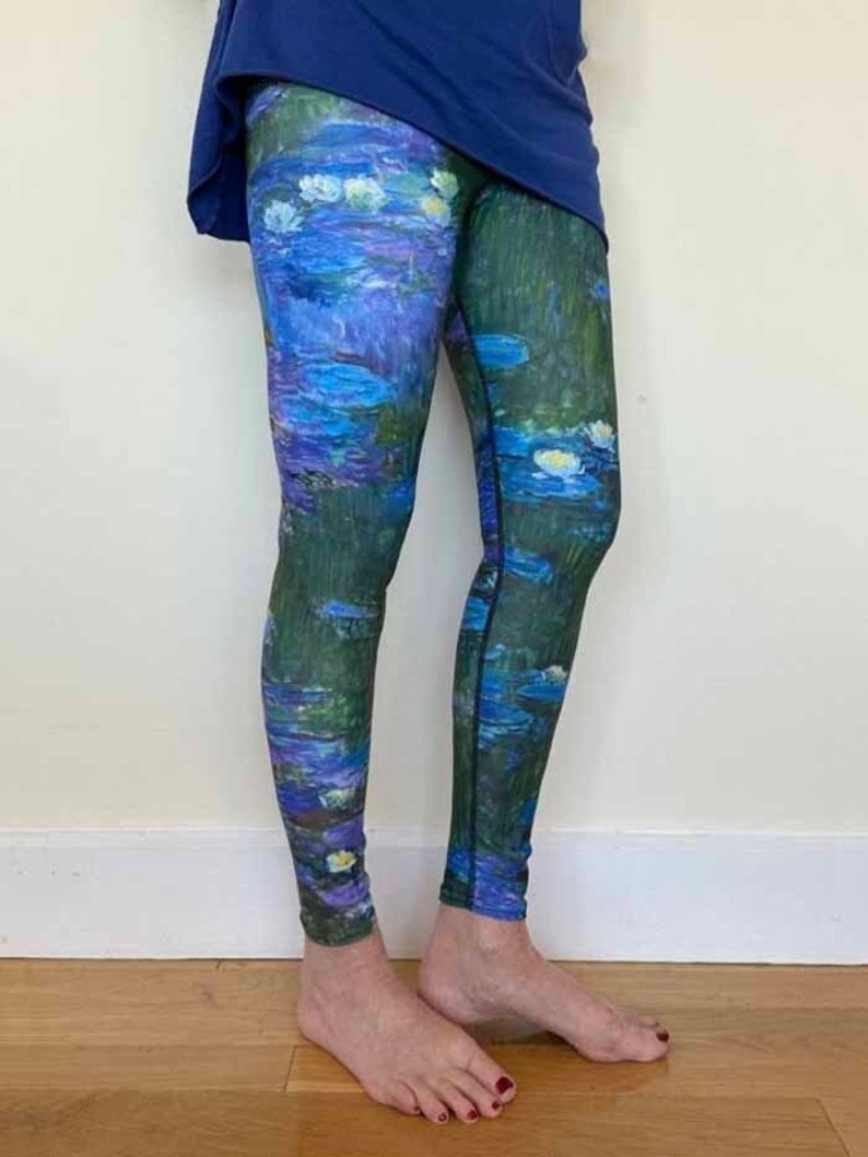 Leggings Fine Art Monet Water Lilies image 2