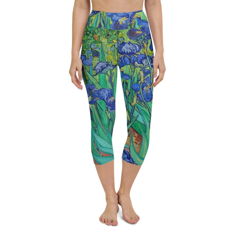 Capri Leggings Fine Art Van Gogh Irises image 2