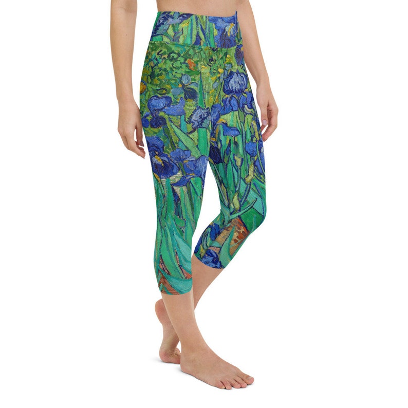 Capri Leggings Fine Art Van Gogh Irises image 5