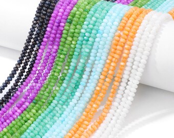 3*5mm Grade AAA Colored Shell Beads,Abacus Rondelle Shell Beads,MOP Rondelle Beads, Loose Spacer Heishi Shell Beads DIY Jewelry Bracelet