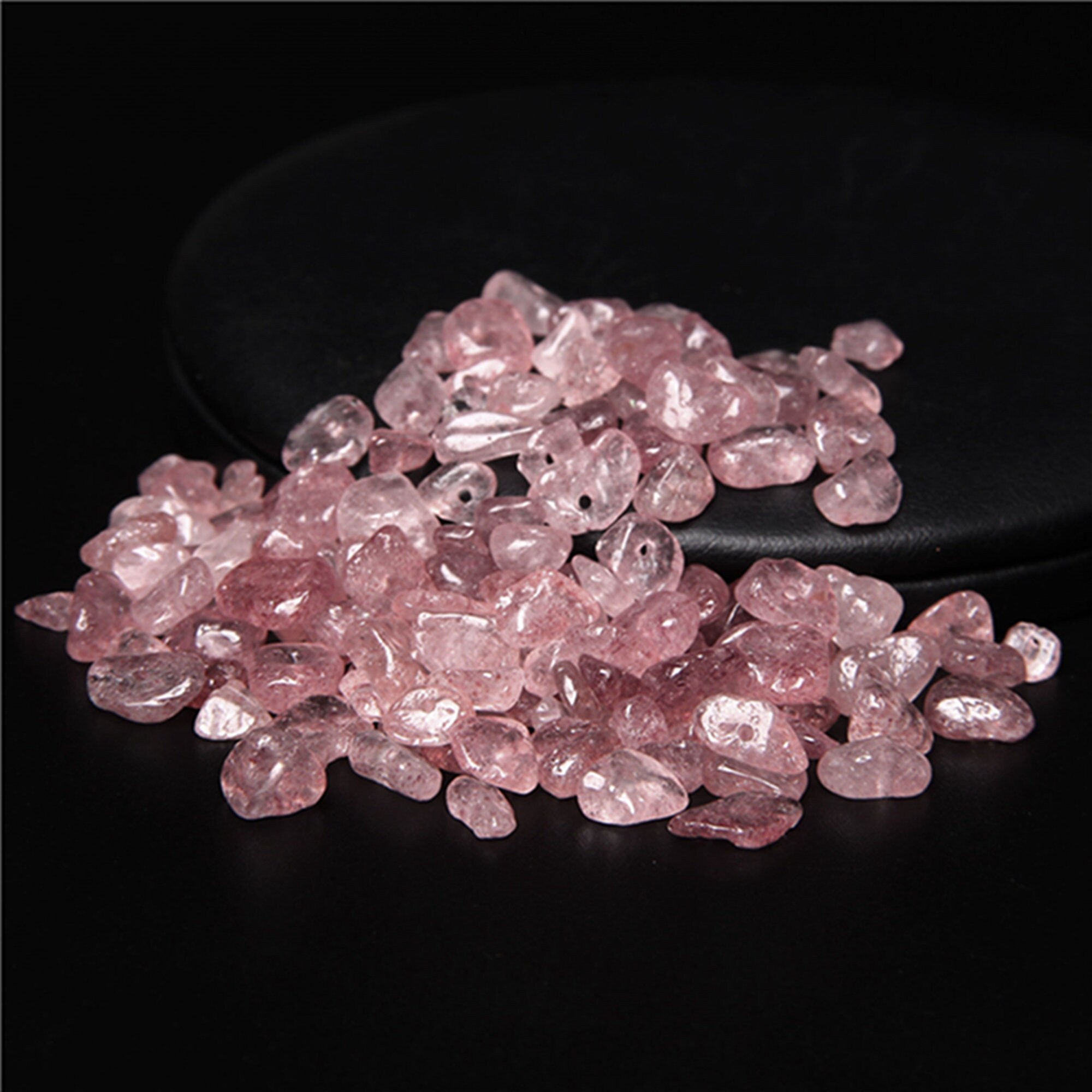 31 Natural Strawberry Quartz Chips Abalorios Tamaño Etsy
