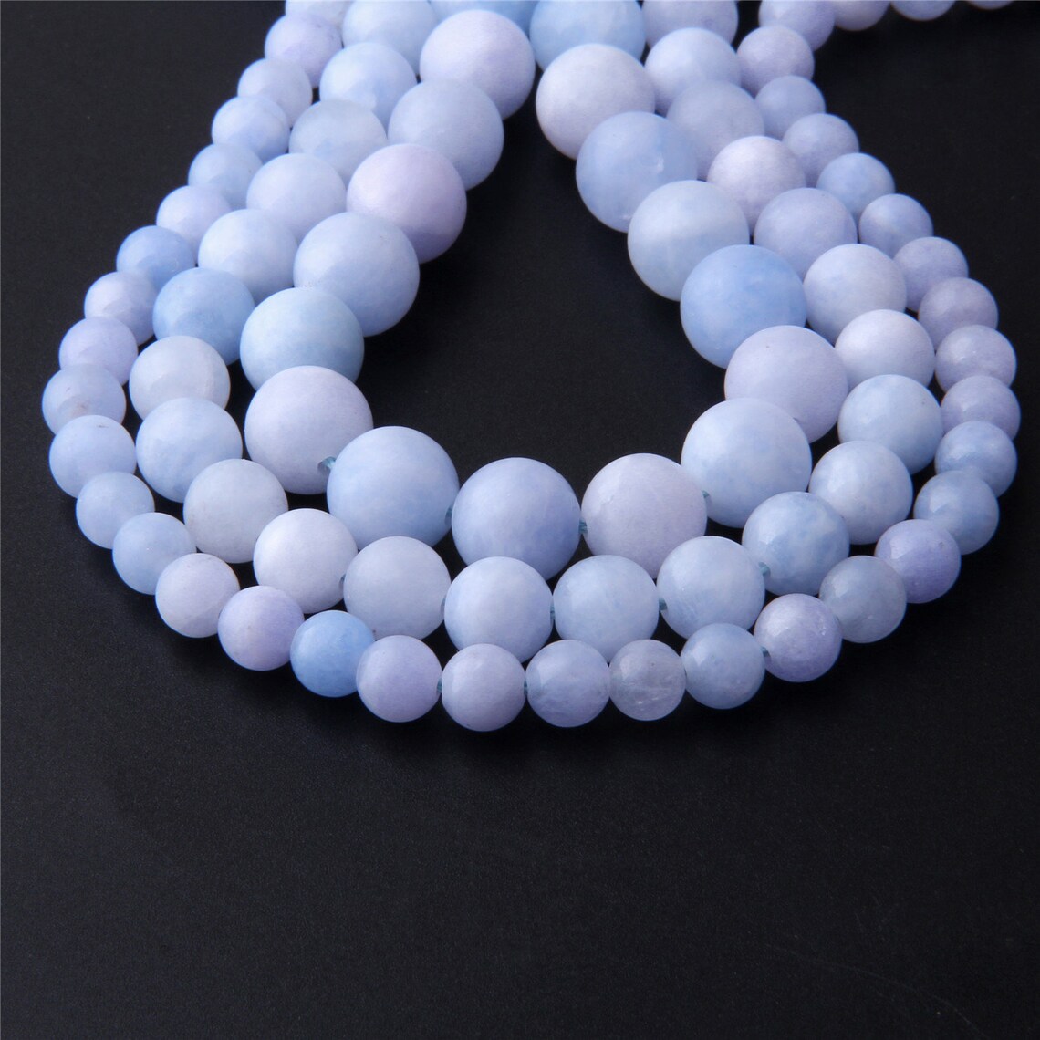 15.5 Natural Blue Angelite Beads 6mm 8mm 10mm Matte Etsy