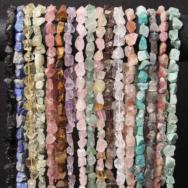 9-12MM Raw Stone Beads, Natural Raw Rough Gemstone beads,Rock Stone beads, Healing Crystals Bead,for jewelry Making