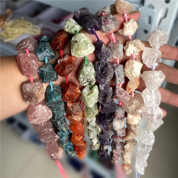 20-30MM Raw Stone Beads, Natural Raw Rough Gemstone beads,Rock Stone beads, Healing Crystals Bead,for jewelry Making