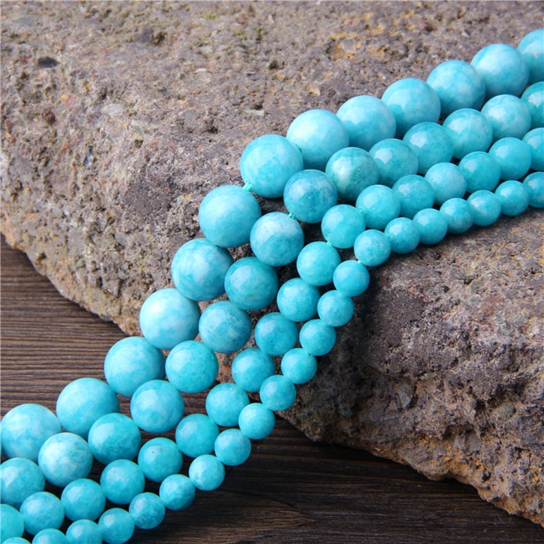 15.5Natural Angelite Beads 6mm 8mm 10mm 12mm Polished Etsy