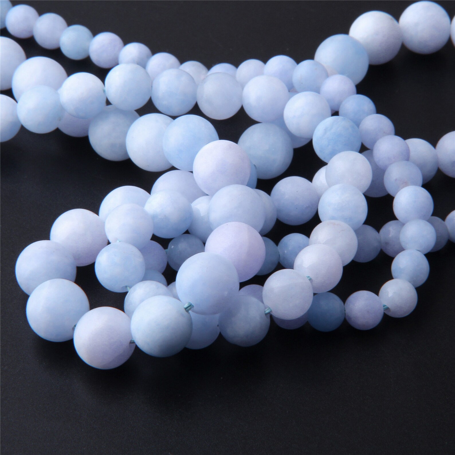 15.5 Natural Blue Angelite Beads 6mm 8mm 10mm Matte Etsy