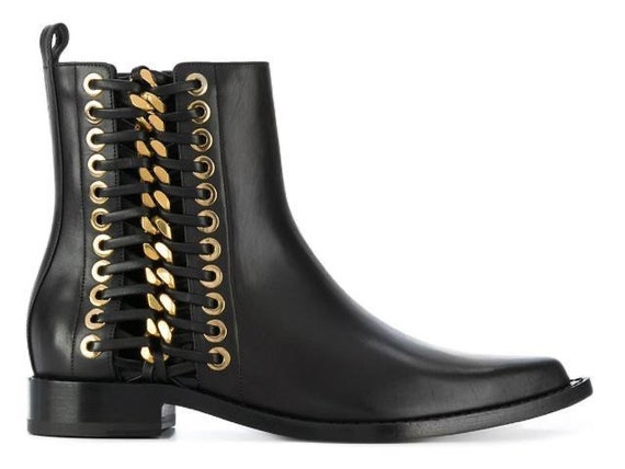Alexandre Mcqueen Braided Chain Ankle Boots Etsy UK