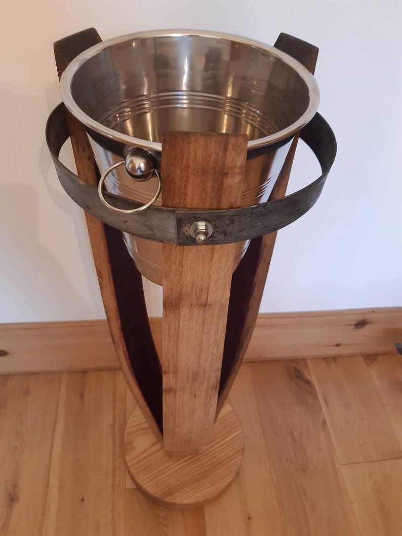 Wine or Whisky Barrel Champagne Bucket / Ice Cooler stand Etsy