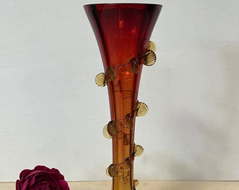 Vase en pâte de verre à "Pince" ancien Murano