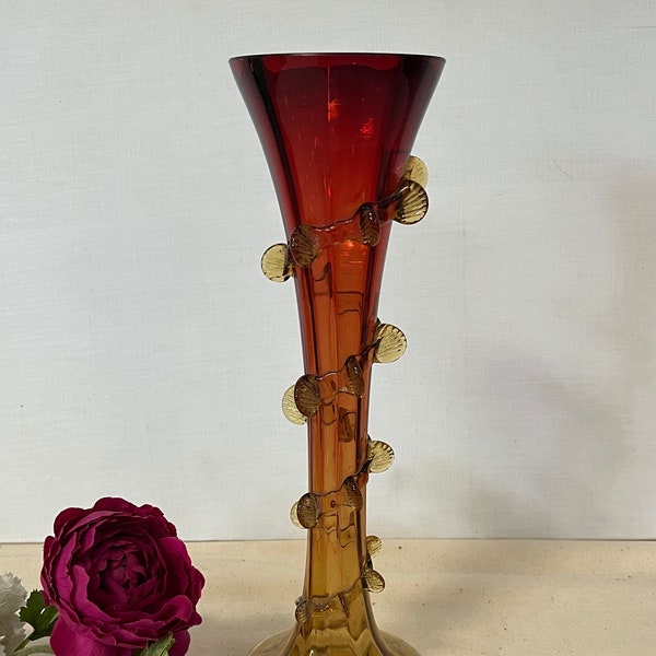 Vase en pâte de verre à "Pince" ancien Murano