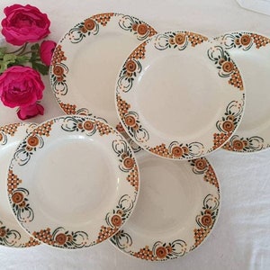 Antique dinner plates X6 model &quot;Roubaix&quot; from the French manufacturer of Saint Amand