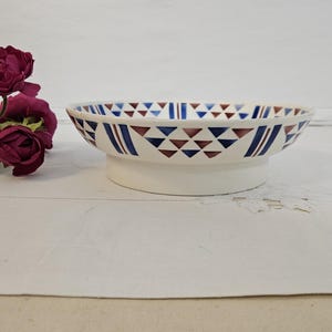 Frutero antiguo de loza modelo &quot;Bale&quot; del fabricante francés Badonviller