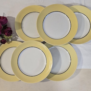 Antique dinner plates X6 from the French manufacturer Moulin des Loups