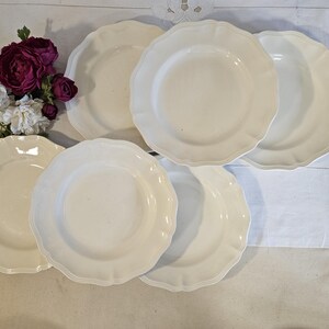 Old flat plates X6 model "Rohan" from the French manufacturer of Sarreguemines