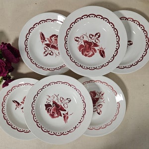 Old soup plates X6 model &quot;Michel&quot; from the French manufacture of Digoin