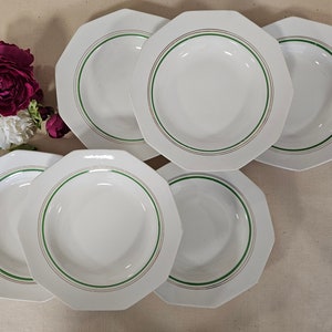 Antique soup plates X6 from the French manufacturer of Saint Amand