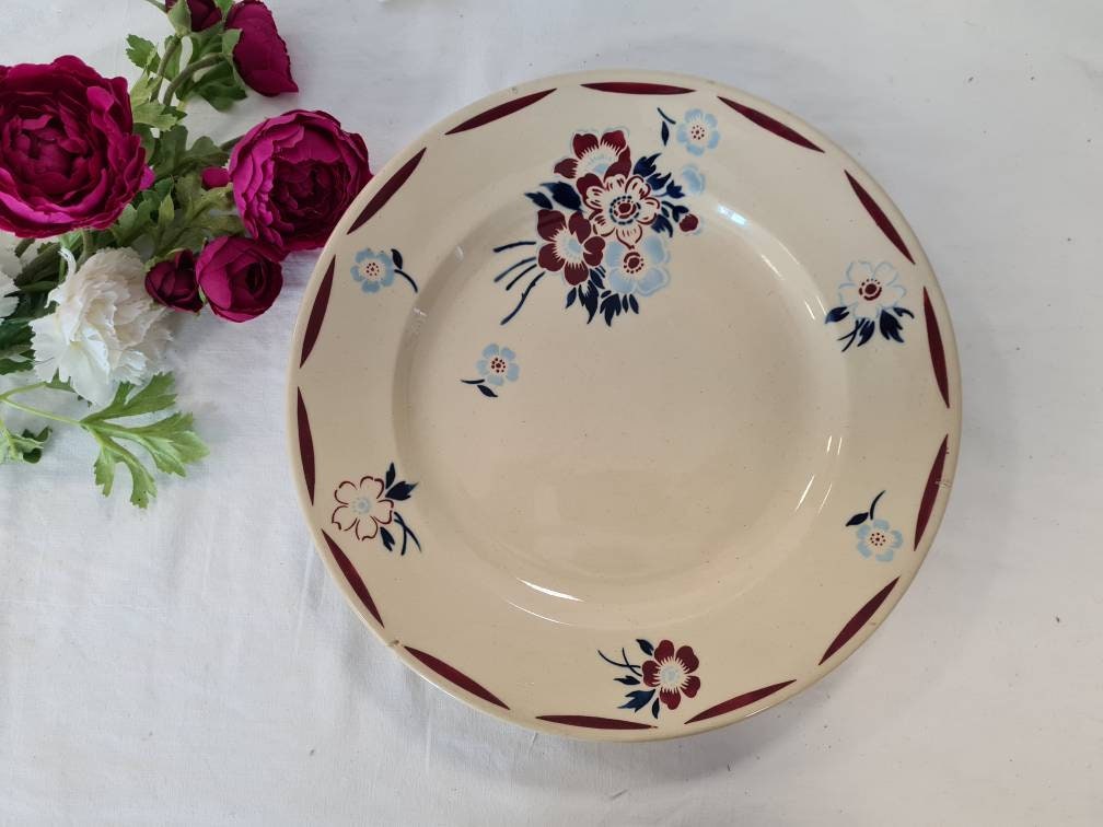 Plat de Service Rond Plat Ancien Manufacture Française
