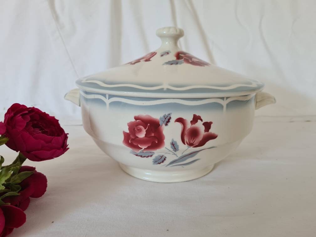 Soupière ou Légumier Ancien Modèle Alesia de La Manufacture Française Digoin et Sarreguemines