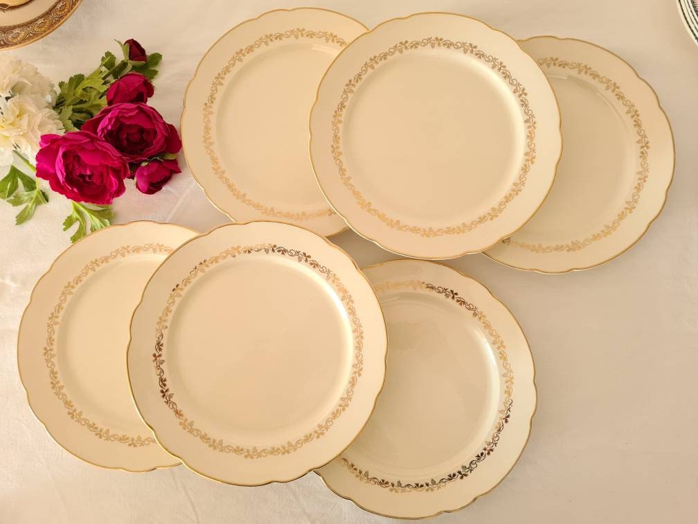 Assiettes Plates Anciennes X6 de La Manufacture Villeroy et Boch