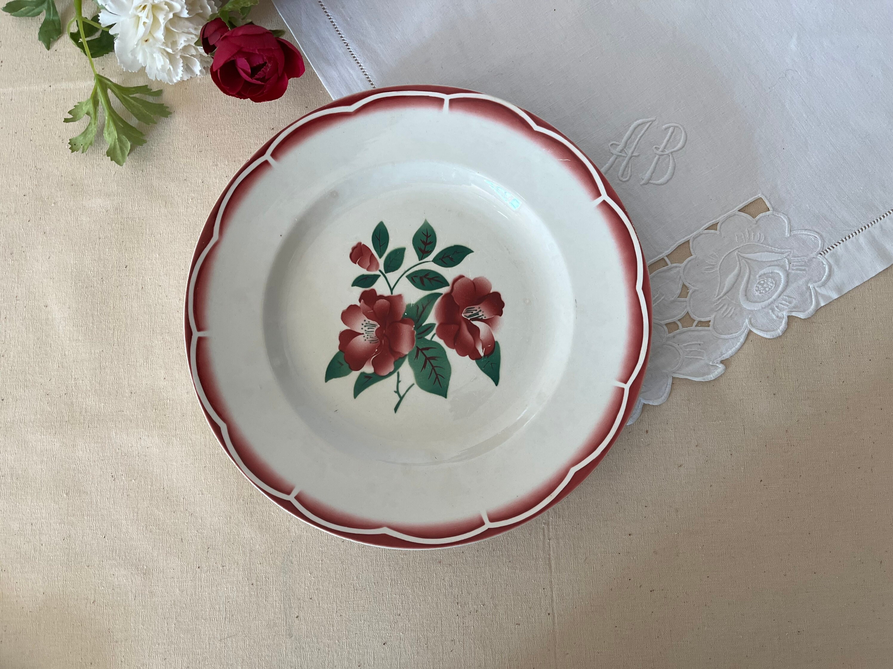 Plat de Service Plat Ancien Modèle Eden La Manufacture Française Digoin