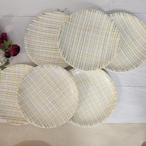 Antique dinner plates X6 model &quot;Auros&quot; from the French manufacturer of Salins